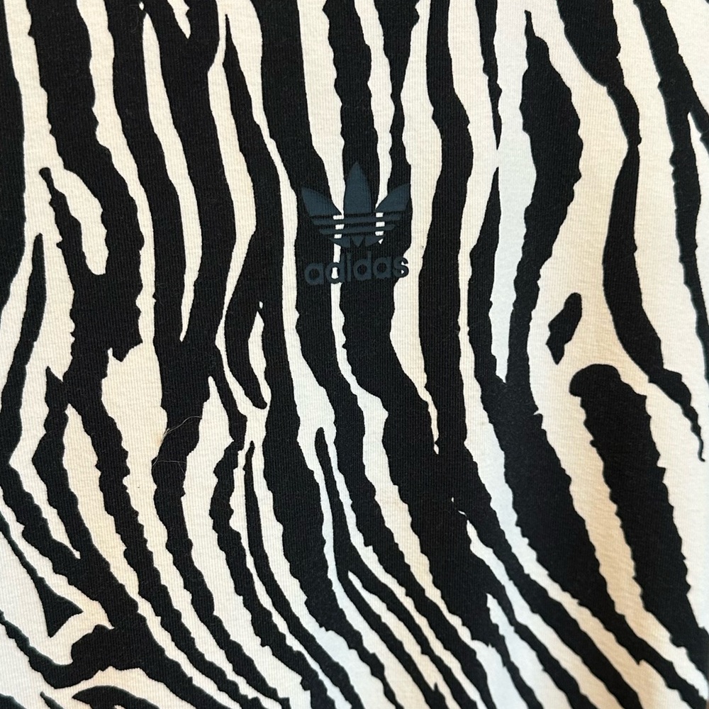 Adidas Originals All Over Zebra Print Sleveless Midi Dress NWT - Picture 6 of 12